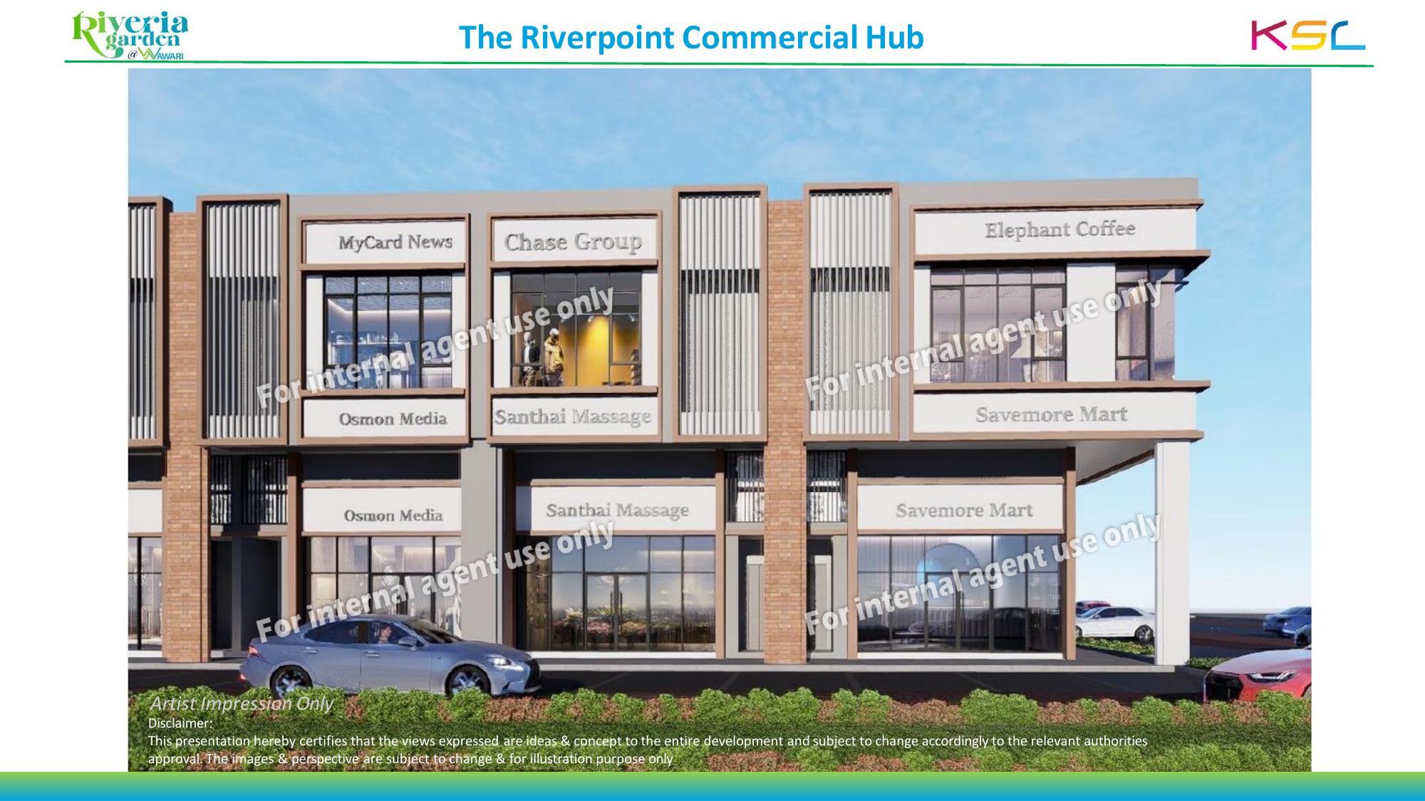 Riverpoint shoplot frontage rendering